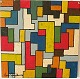 Von Gusiko f. 
1923: Labyrinth 
der Farben, 
Designs. Von 
Gusiko 83, Öl 
auf Karton. H: 
45x45 cm.
