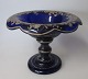 Glasschale in 
kobaltblau Glas 
mit Emaildekor, 
Deutschland, um 
1900 Round Fuß, 
geformte 
Belastung ...