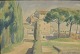Bennike, F. 
Dänemark (19/20 
Jahrhundert..): 
Garten, Roma. 
Aquarell. 
Gezeichnet: F. 
Bennike. Rom 
...