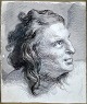 Dänische 
Künstler (18. 
Jh.): Portrait 
eines Mannes. 
Tusche auf 
Papier. 12 x 
9,5 cm. ...