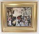 Bing & 
Gröndahl. 
Porzellanmalerei.
 Motiv von Paul 
Fischer. Feuer 
in der 
Skindergade. 
Größe ...