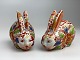 Paar 
Vintage-
Kaninchen im 
Imari-Stil. 20. 
Jahrhundert. 
Höhe 10 
Zentimeter 
Länge 12 
Zentimeter ...