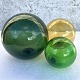 3 Stück farbige 
Fischglaskugeln, 
Dunkelgrün 14cm 
Durchmesser, 
Gelb 11cm 
Durchmesser, 
Hellgrün ...