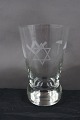 Dänische 
Logenglas oder 
Freimaurer 
Glas, Bierglas 
mit Symbolen 
verziert, auf 
rundem ...