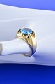 Gold 14 Karat, 
schöner 
Damenring, 
geschliffener 
blauer Stein. 
Ringgrösse 49,5 
= Ø 15,7 mm. 
...