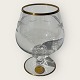 Lyngby Glas, 
Möwenkristallglas 
mit Schliffen 
und Goldrand, 
Cognac, 6 cm 
Durchmesser, 
8,5 cm ...