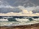 A. Gregers 
Rasmussen 
(1904-1994). 
Ölgemälde auf 
Leinwand. 
Gemälde des 
Meeres auf 
Bornholm. Maße 
...