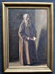 Dänischer 
Künstler (19. 
Jahrhundert): 
Ein stehender 
Mönch. Öl auf 
Leinwand. Ohne 
Signatur. 76 x 
...
