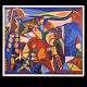 Tage Mellerup, 
1911-88, Öl auf 
Leinen, 
dänisches 
Mitglied der 
COBRA-Gruppe
Komposition 
mit ...