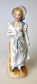 Bisquitvase mit 
weiblicher 
Figur, 
Deutschland, 
19. Jh. 
Kaltbemalung in 
Pastellfarben. 
H: 12 cm. ...
