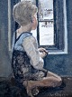 Aigens, 
Christian (1870 
- 1940) 
Dänemark: Junge 
am Fenster. Öl 
auf Leinwand. 
Signiert Chr. 
...