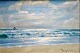 Friis Nybo, 
Poul (1869 - 
1929) Dänemark: 
Strand mit 
Brandung. Öl 
auf Leinwand. 
Signiert Friis 
...