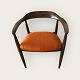 Sessel aus 
dunkel 
gebeiztem Holz, 
entworfen von 
Arne Wahl 
Iversen, 
hergestellt von 
N. Eilersen. 
...