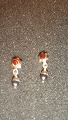 Silber Ohrringe 
mit Brillanten 
Red Glas und 
schwarzem 
Süßwasserperle