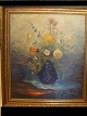 Gemälde 
landwirtschaftlicher 
Blumenstrauß in 
Vase auf einem 
bord.Sign: 
o.Krank (Otto 
...