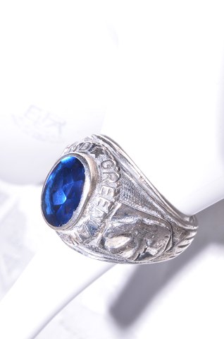 Silber Ring mit Saphir