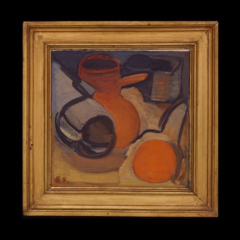 Erik Christian Sievert, 1897-1961, stilll life. 
Signed circa 1935. Visible size: 29x29cm. With 
frame: 41x41cm