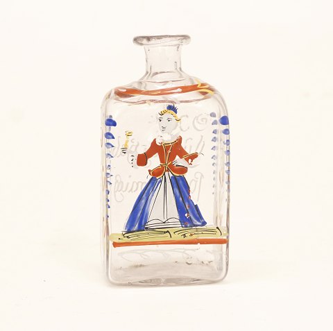 A small German 18th century bottle. H: 14cm