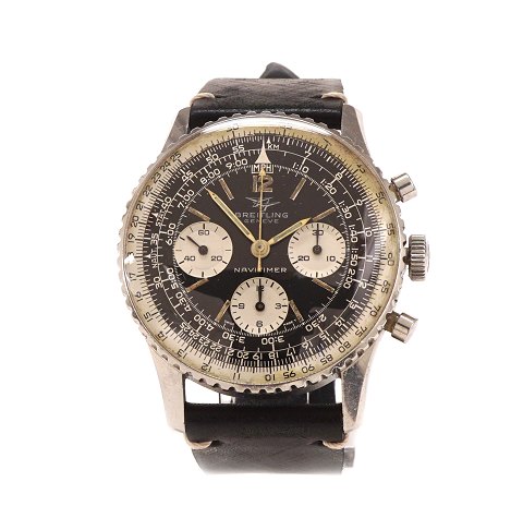 Breitling Navitimer fra ca. år 1964. Ref. 806 I 
flot nyserviceret stand. Urværk Venus 178. D: 
40mm. Ny lædderrem