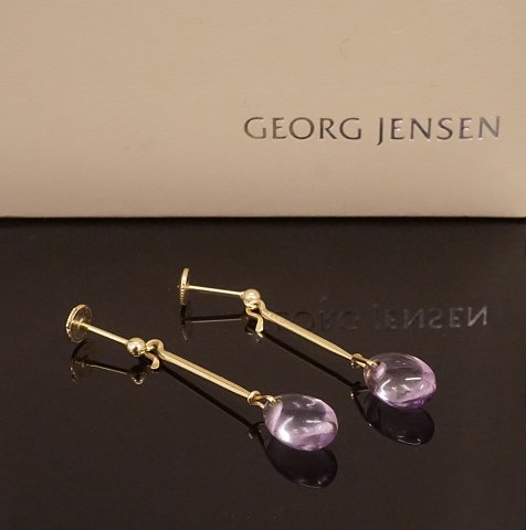 Georg Jensen: A pair of earrings 18ct gold. L: 
4,2cm