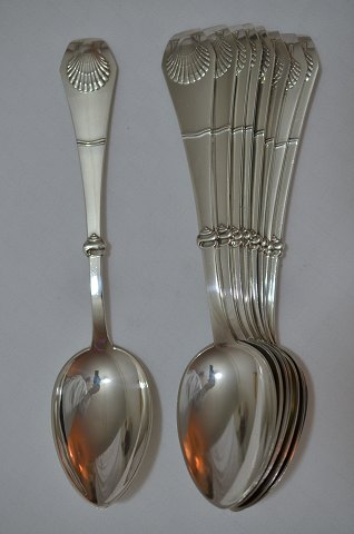 Strand silver cutlery Serving spoon with inscription