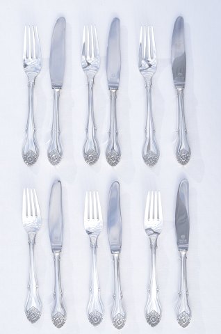 Rokoko silver cutlery Dinner set for 6 or 12 persones