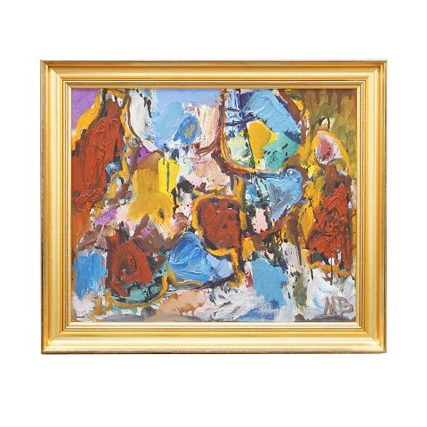 Mogens Balle, 1921-88, oil on canvas. Signed. 
Visible size: 37x45cm. With frame: 55x47cm