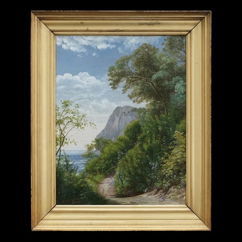 Carl Frederik Aagaard, 1833-95, oil on canvas. 
Landscape Møns Klint. Signed. Visible size: 
51x39cm. With frame: 65x53cm