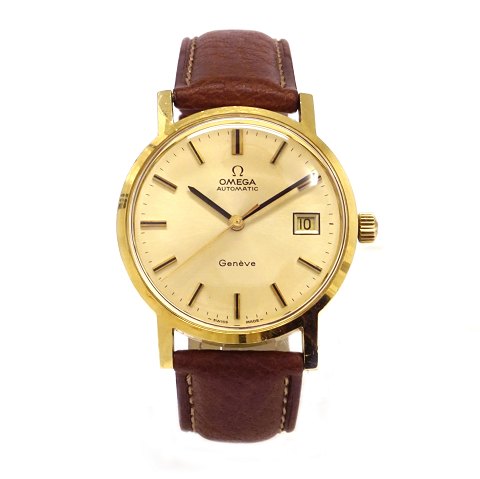 Omega Automatic Geneve 18kt guld. Ref 166.127. 
Caliber 1481. Ca. år 1972. D:  35mm