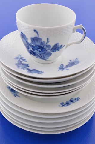 Royal Copenhagen Blaue Blume glatt Kaffeeservice für 6 Personen