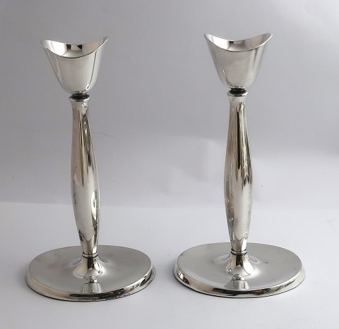 Cohr. Silver candlesticks (830). A pair. Height 18.5 cm.