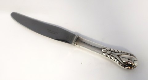 Evald Nielsen. Silberbesteck (925). Besteck Nr.3. Mittagessenmesser. Länge 20,5 
cm.