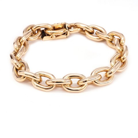 14kt gold anchor bracelet by Bjarne Nordmark 
Henriksen, Denmark. L: 20,5cm. W: 87,2gr