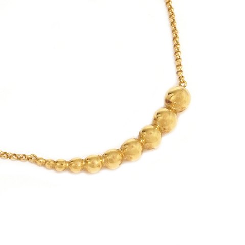 Georg Jensen 18kt Gold Moonlight Grapes Halskette. 
L: 44cm