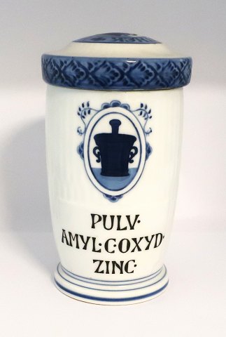 Königliches Kopenhagen. Apothekerglas. H. C. Örsteds Apotheke. Pulver. Amyl. C. 
Oxid. Zink. Höhe 22 cm. Hergestellt vor 1923. (1 Wahl)