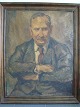 Emiel Hansen 
(1878-1952):
Portræt af 
herre med 
korslagte arme 
1928.
Olie på 
lærred.
Sign.: ...