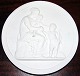 Royal 
Copenhagen 
Bisque Plate 
"Maria with 
Jesus and 
Johannes" No 
120. Copy from 
1841 after ...
