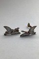 Erik Magnussen Sterling Silver Earrings with Swans (Clips)