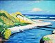 Einar Gross 
(1895 - 1962) 
Dänemark: Ein 
Fluss mündet in 
die Nordsee. Öl 
an Bord. 
Signiert: ...