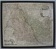 Karte, aus dem 17. Jahrhundert. K&ouml;lner Erzbistum, '"Archiepis copatus mm" von Johan ...