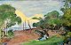 Pedersen, 
Stefan Viggo 
(1891 - 1965) 
Dänemark:
Picknick am 
Meer. Eine Frau 
sitzt unter 
einem ...