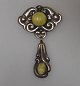 Art Nouveau 
jewelry brosch, 
Denmark, c. 
1910, 
silver-plated 
brass with 
yellow stones. 
B .: 5 cm. ...