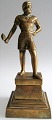 Bronze Skulptur, Thor mit dem Hammer, mit Sockel 1900. H:.. 19 cm.