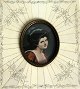 Unbekannter 
Miniaturk&uuml;nstler, 
19/20. 
Jahrhundert: 
Portrait von 
Lady Hamilton. 
Mit Rahmen ...
