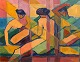 Gaborit, Leon 
(1874 -) 
Frankreich: 
Nackte Frauen. 
Öl auf holtz. 
Auf der 
Rückseite 
angegeben: ...