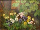 Dänische 
Künstler (19. 
Jahrhundert): 
Ein Waldboden 
mit 
Frühlingsblumen.
 Öl auf 
Leinwand. ...