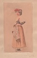 Italienischer 
Künstler, 19. 
Jahrhundert .: 
Voll Porträt 
einer römischen 
Frau. Aquarell. 
...