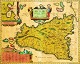 Handfarbige Karte von Sizilien, Jan Janssonius (1596 - 1664) Niederlande. "Siciliae Veteris ...