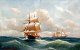 Jensen, Alfred 
(1859 - 1935) 
Deutschland: 
Marine mit zwei 
Segelschiffen. 
Öl auf 
Leinwand. ...
