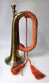 Militär Signalhorn Messing, 20. Jahrhundert. L.: 30,5 cm.